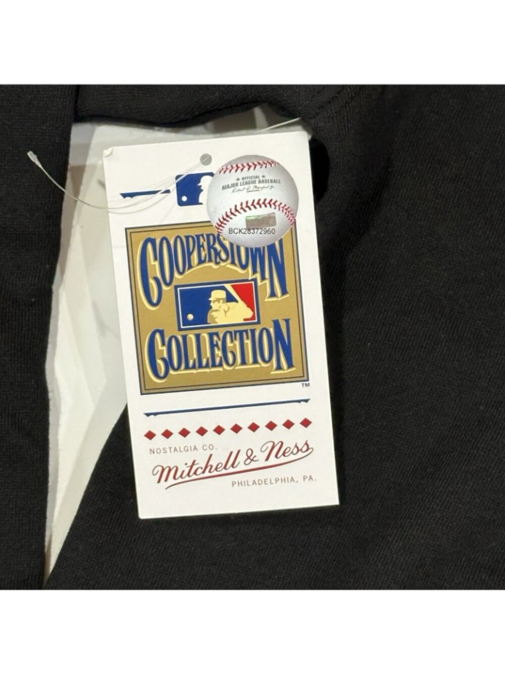 Texas Rangers Hoodie Mens SM Black Mitchell Ness Cooperstown Defect Rare Patch - Picture 7 of 9